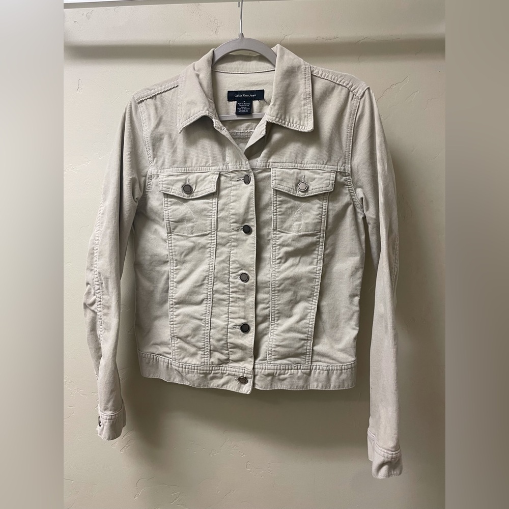 Calvin Klein Jeans Women's Beige Denim Jacket